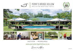 Perry's Bridge Hollow Fact Sheet