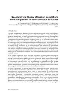 Quantum Field Theory of Exciton Correlations and Entanglement in Semiconductor Structures