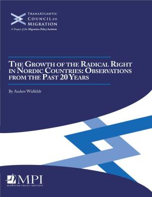 The Growth of the Radical Right in Nordic Countries: Observations from the Past 20 Years