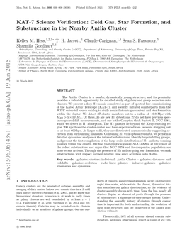 KAT-7 Science Verification: Cold Gas, Star Formation, and Substructure In