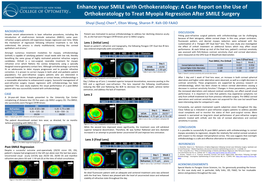 Enhance Your SMILE with Orthokeratology: a Case Report on the Use of Orthokeratology to Treat Myopia Regression After SMILE Surgery