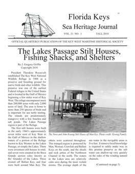 Florida Keys the Lakes Passage Stilt Houses, Fishing Shacks, and Shelters