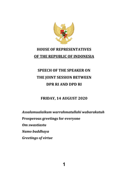 House of Representatives of the Republic of Indonesia