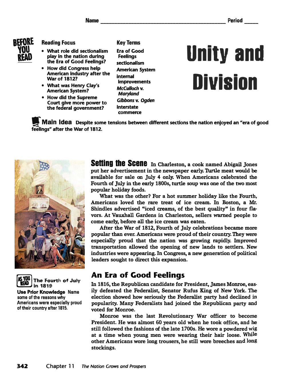 Unity and Division