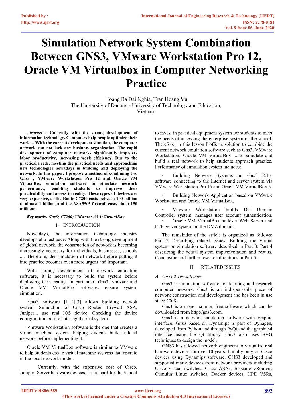 Simulation Network System Combination Between GNS3, Vmware Workstation Pro 12, Oracle VM Virtualbox in Computer Networking Practice