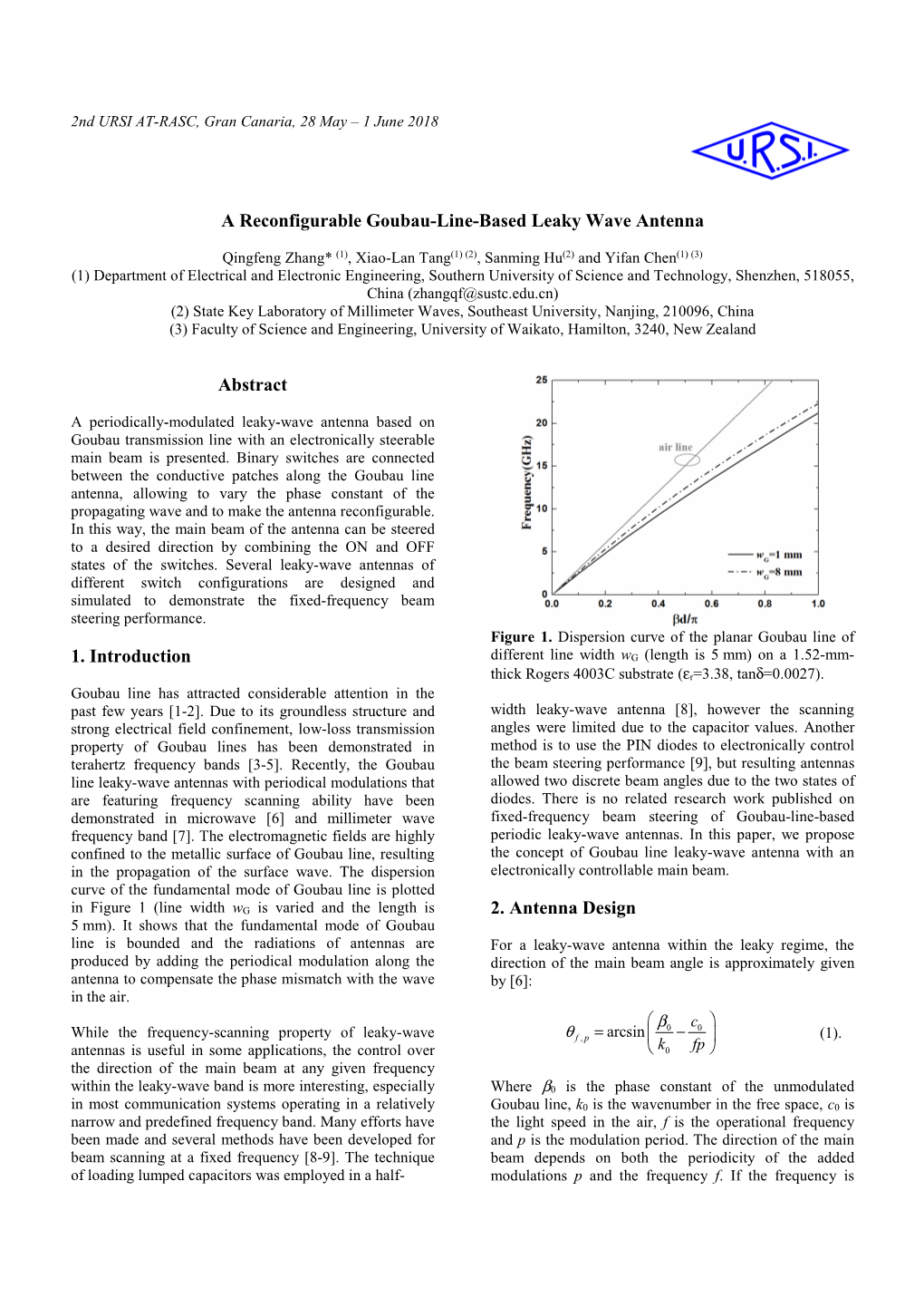 A Reconfigurable Goubau-Line-Based Leaky Wave Antenna