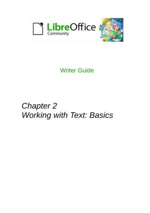 Chapter 2 Working with Text: Basics Copyright
