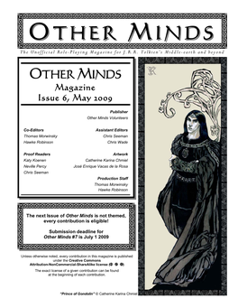 OTHER MINDS Magazine Issue 6, May 2009