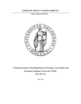 GERMANIC PIRACY in ROMAN BRITAIN Yngve Andreas Elverhøi