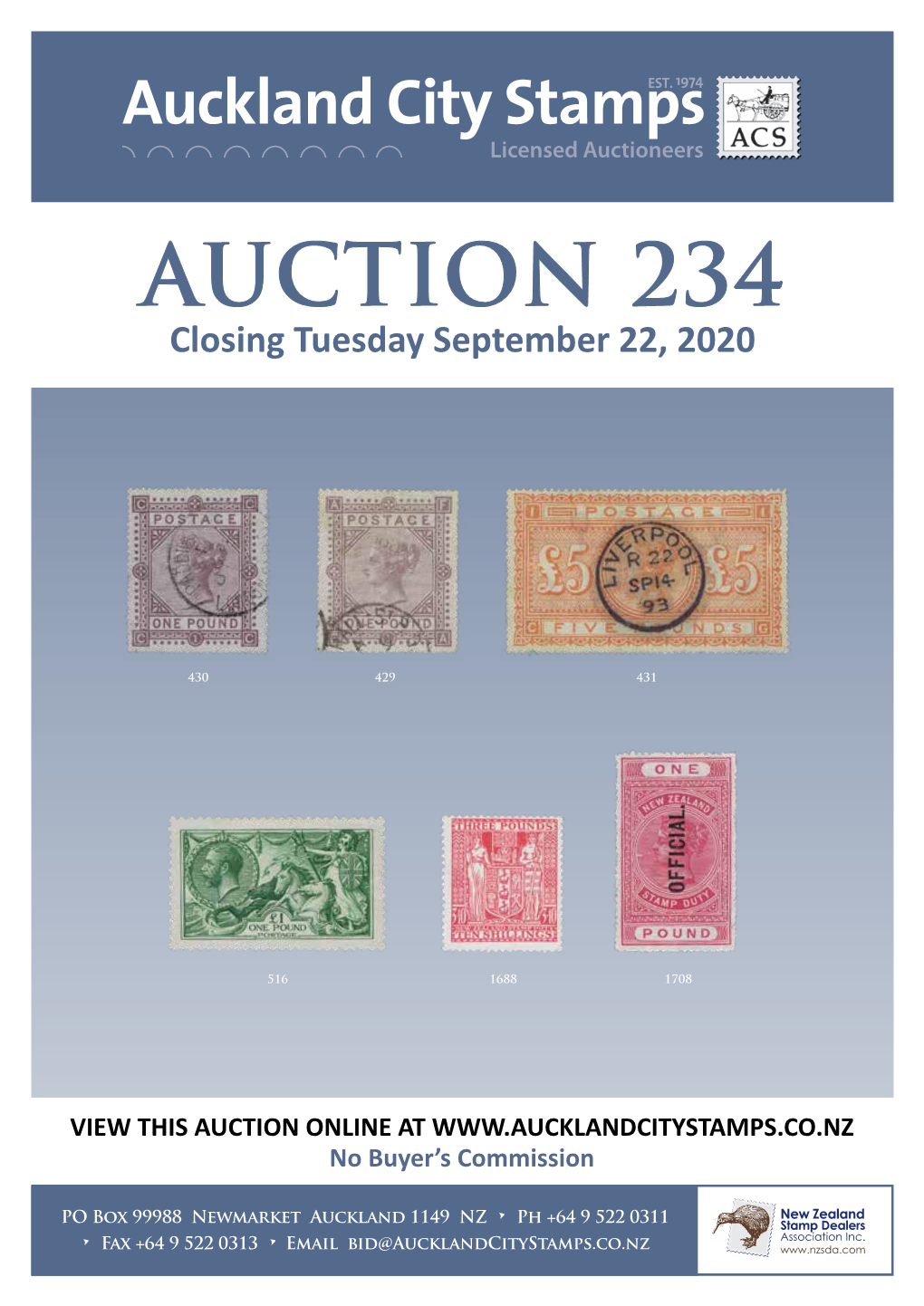 Auckland City Stamps Auction 234