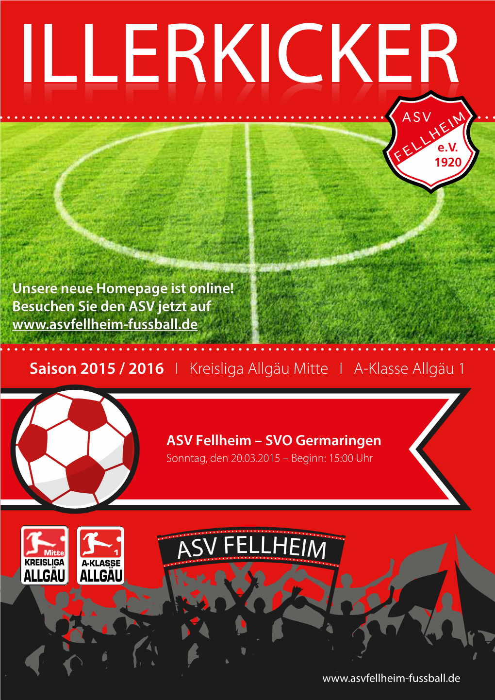 ASV Fellheim – SVO Germaringen Sonntag, Den 20.03.2015 – Beginn: 15:00 Uhr