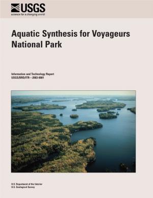 Aquatic Synthesis for Voyageurs National Park