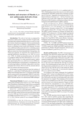 Isolation and Structure of Pinotin A, a New Anthocyanin Derivative From