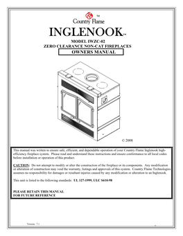 See the Country Flame Inglenook Owners Manual