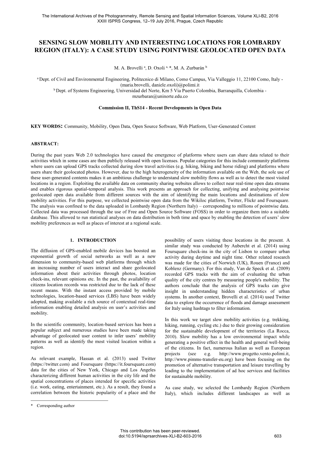 Sensing Slow Mobility and Interesting Locations for Lombardy Region (Italy): a Case Study Using Pointwise Geolocated Open Data