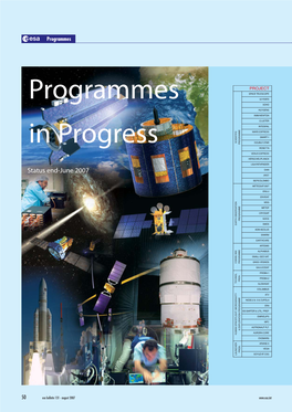 Programmes in Progress