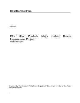 Resettlement Plan IND: Uttar Pradesh Major District Roads Improvement