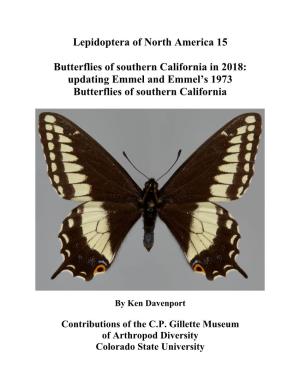 Updating Emmel and Emmel's 1973 Butterflies of Southern California