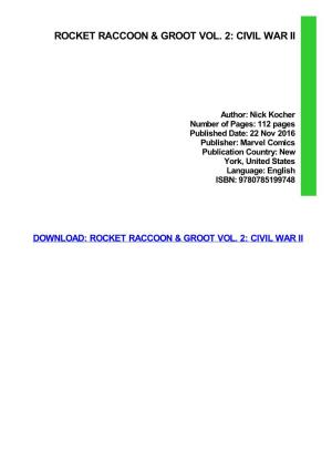 {Dоwnlоаd/Rеаd PDF Bооk} Rocket Raccoon & Groot Vol. 2: Civil War Ii