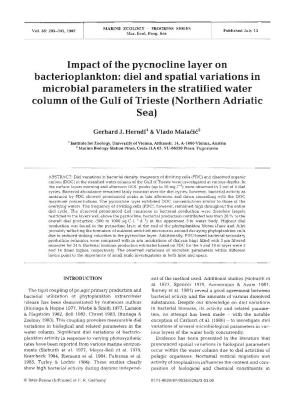 Impact of the Pycnocline Layer on Bacterioplankton