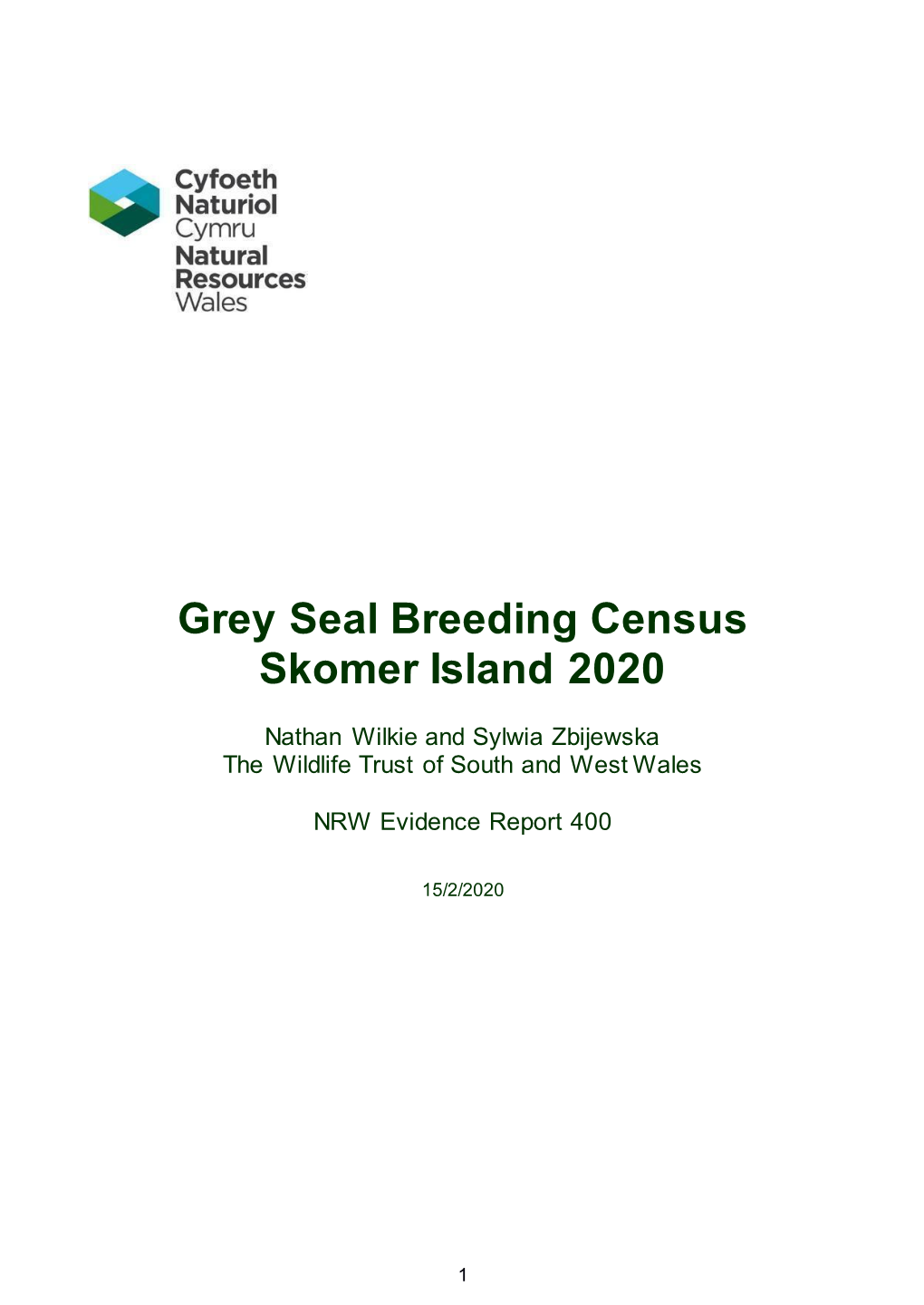 Grey Seal Breeding Census Skomer Island 2020