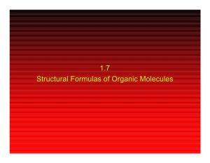 1.7 Structural Formulas of Organic Molecules Constitution
