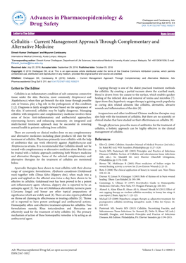 Cellulitis – Current Management Approach Through Complementary