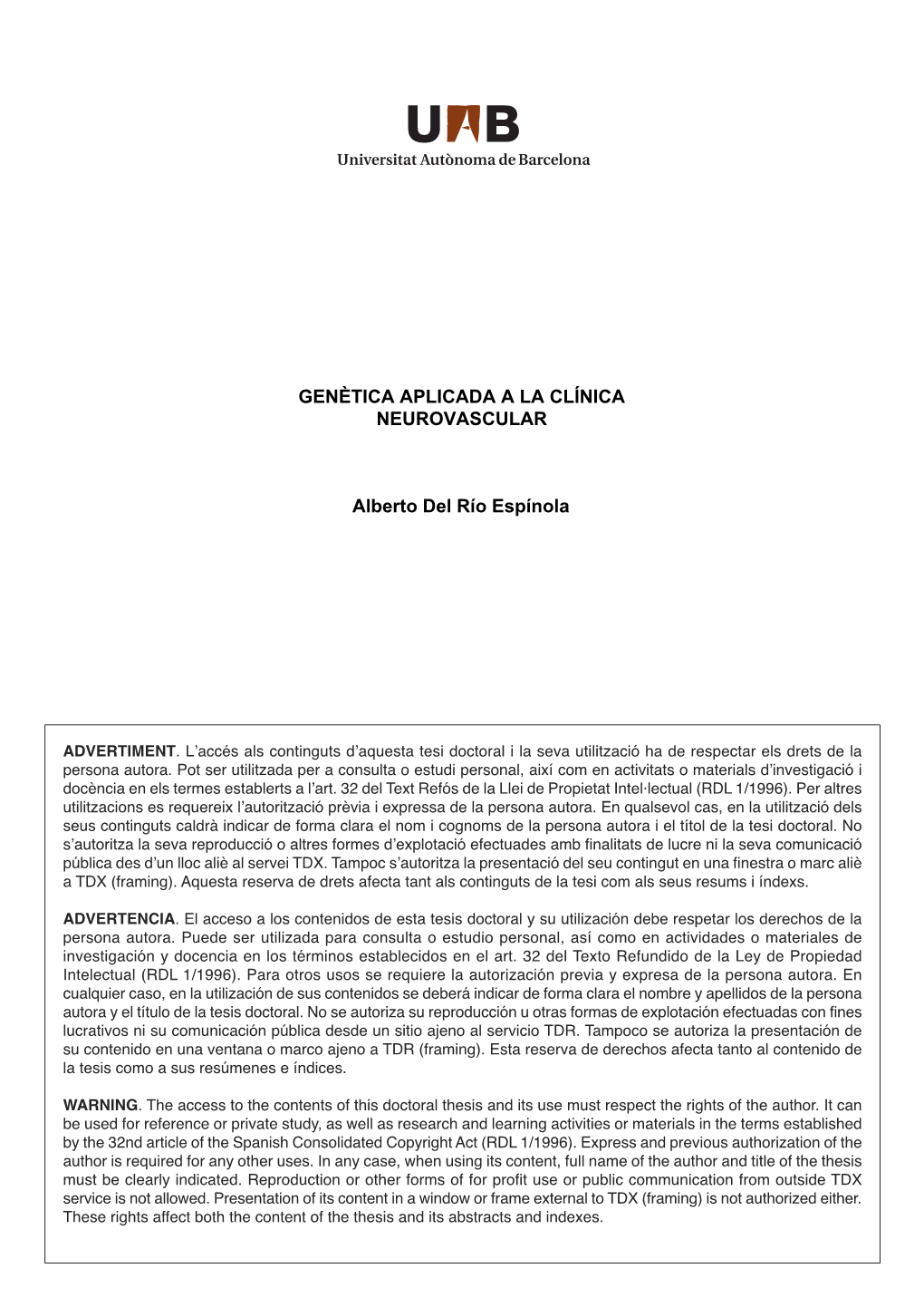 Genètica Aplicada a La Clínica Neurovascular