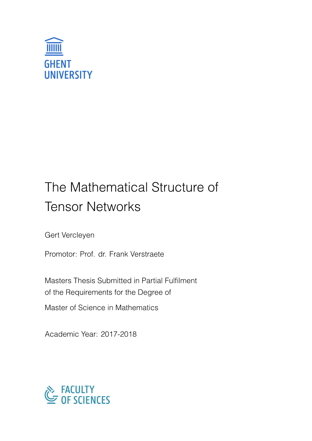 The Mathematical Structure of Tensor Networks