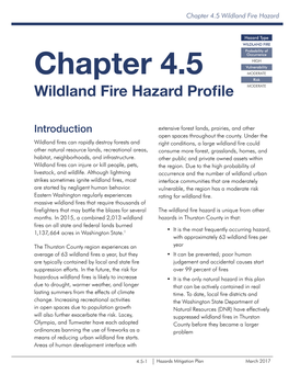 Chapter 4.5 Wildland Fire Hazard