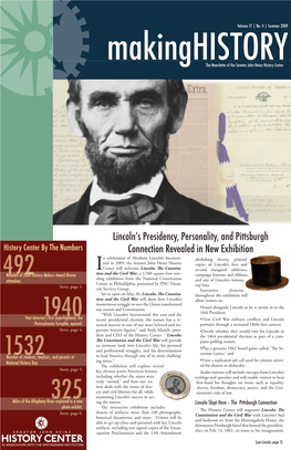 Lincoln's Presidency, Personality, and Pittsburgh Connection Revealed In