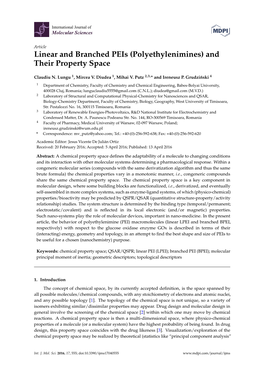 Linear and Branched Peis (Polyethylenimines) and Their Property Space