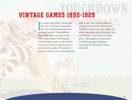 Vintage Games 1890-1929
