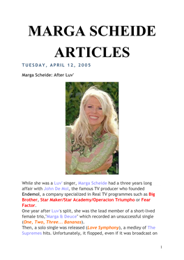 Marga Scheide Articles