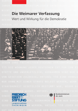 Die Weimarer Verfassung Wert Und Wirkung Für Die Demokratie Irkung Für Die Demokratie Ert Und W W Erfassung Eimarer V Die W