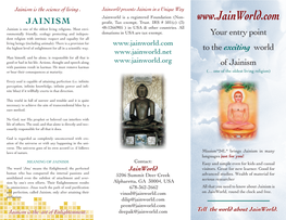 Jain World Brochure.Indd