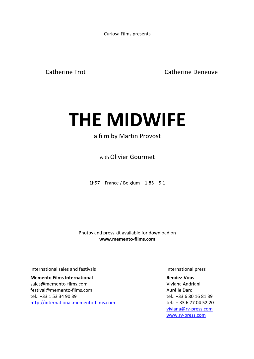 THE MIDWIFE a Film by Martin Provost