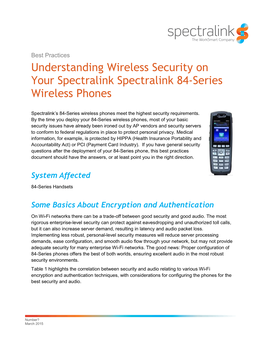 Understanding Wireless Security on Your Spectralink 84-Series
