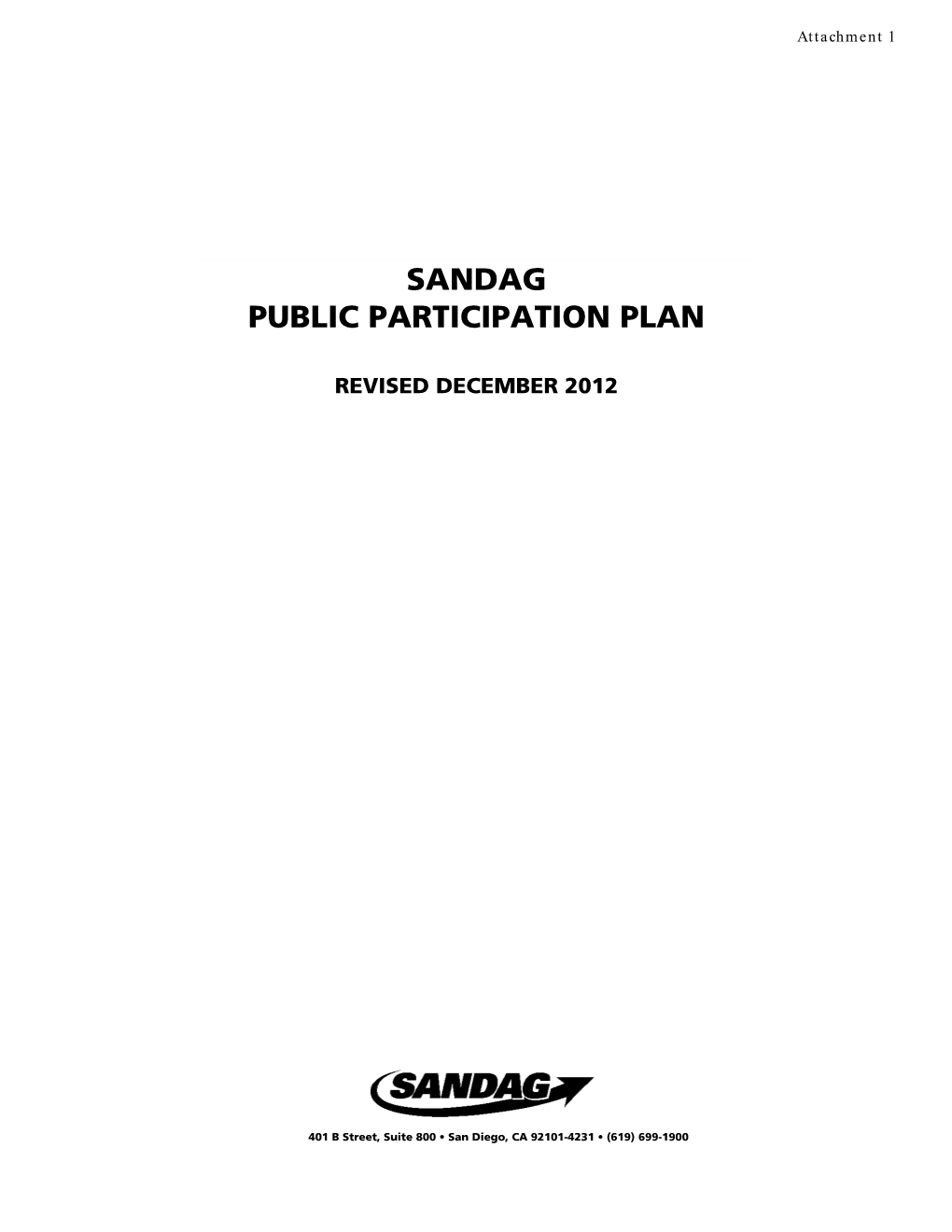 Public Participation Plan