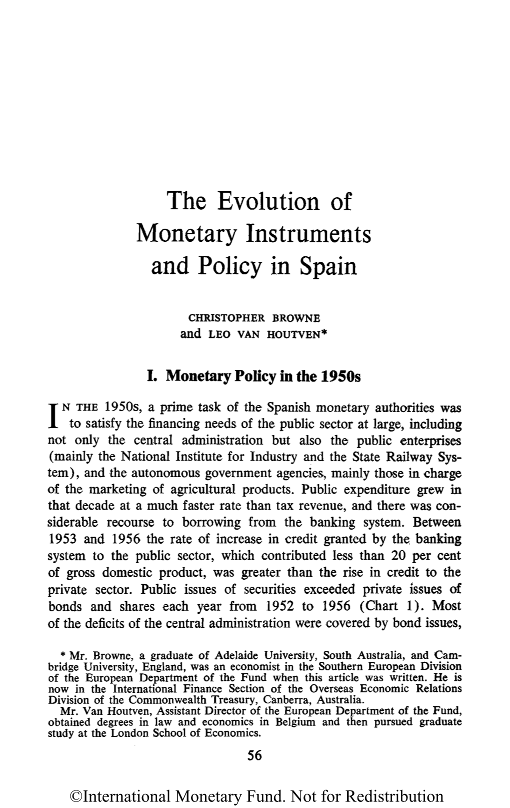 The Evolution of Monetary Instruments and Policy in Spain