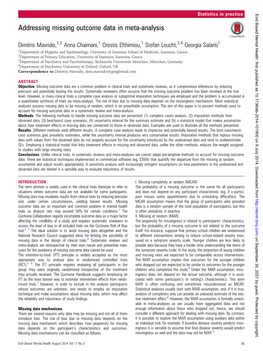 Addressing Missing Outcome Data in Meta-Analysis