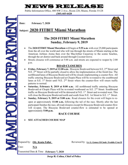 NEWS RELEASE Public Information Office, 400 NW 2 Ave., Room 220, Miami, Florida 33128 (305) 603-6420
