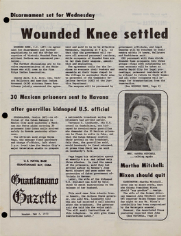 Wounded Knee Settled