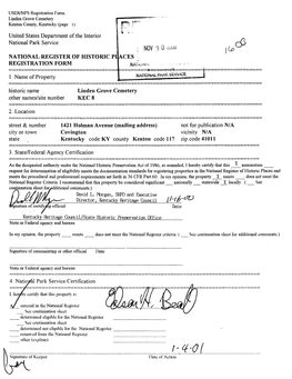 Nov 3 0 ^ National Register of Historic Pi Aces Registration Form