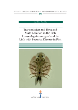 Transmission and Host and Mate Location in the Fish Louse Argulus Coregoni and Its Link with Bacterial Disease in Fish