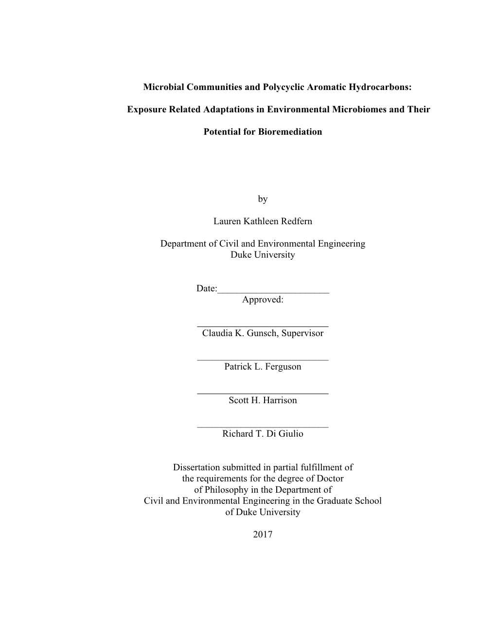 Microbial Communities and Polycyclic Aromatic Hydrocarbons