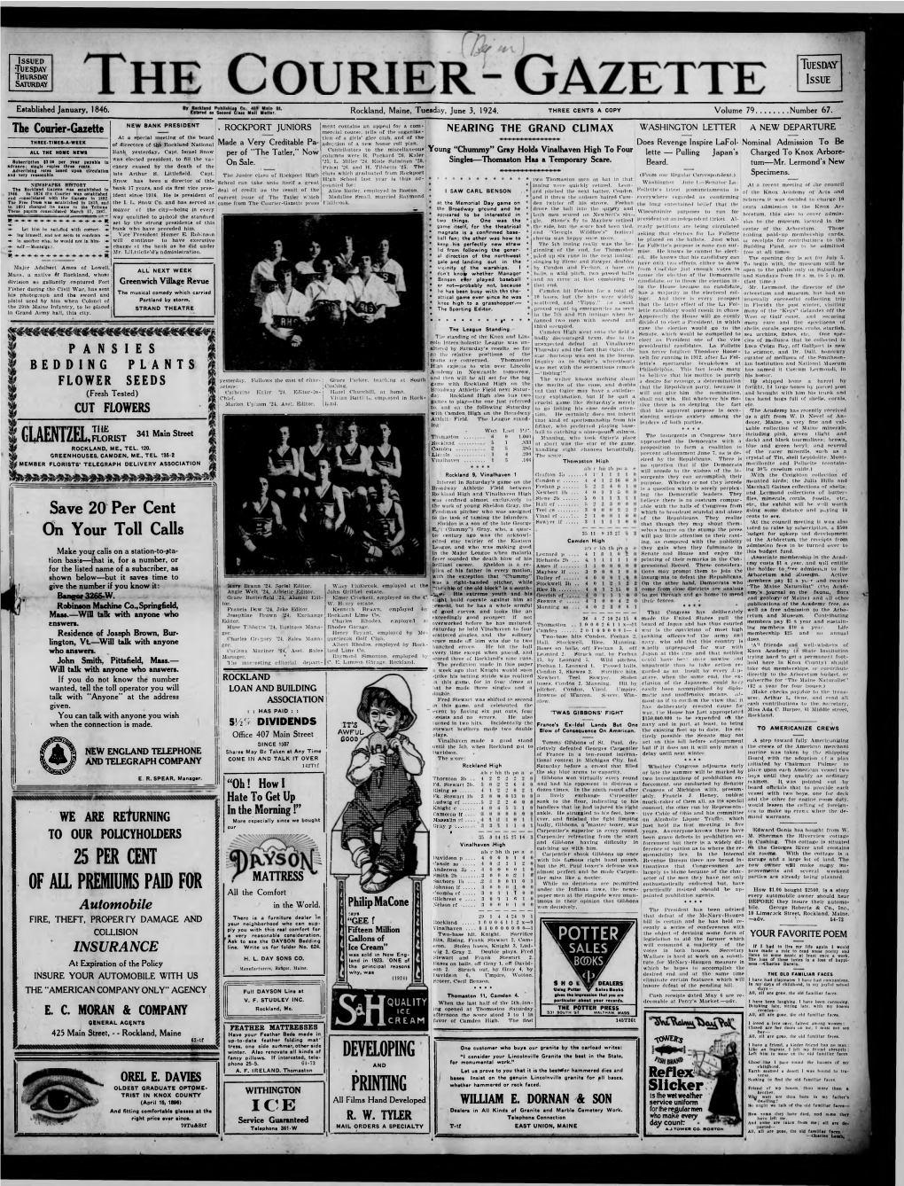 Courier Gazette : June 3, 1924