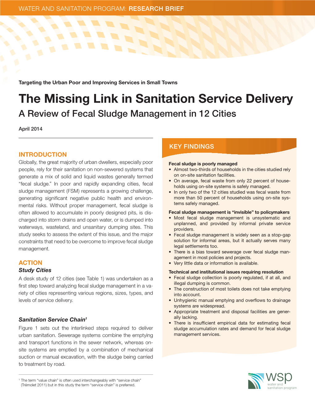 The Missing Link in Sanitation Service Delivery: a Review of Fecal Sludge Management in 12 Cities