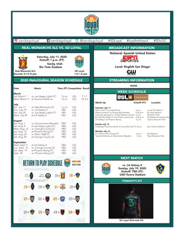 Sd Loyal Match Notes