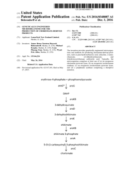 Aroa 5-O-(1-Carboxyvinyl)-3-Phosphoshikimate Aroc Chorismate Patent Application Publication Dec